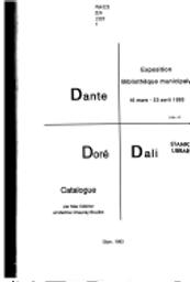 Dante, Doré, Dali : exposition, Bibliothèque municipale [Dijon], 16 mars-23 avril 1993, catalogue / par Max Célérier et Martine Chauney-Bouillot | Célérier, Max (1949-2006)